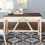 Paradise Hill A-Frame Writing Desk with Center Drawer – MDF & Laminate