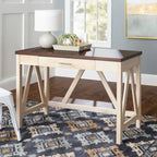 Paradise Hill A-Frame Writing Desk with Center Drawer – MDF & Laminate