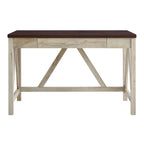 Paradise Hill A-Frame Writing Desk with Center Drawer – MDF & Laminate