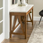 Paradise Hill A-Frame Writing Desk with Center Drawer – MDF & Laminate