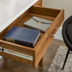 Paradise Hill A-Frame Writing Desk with Center Drawer – MDF & Laminate