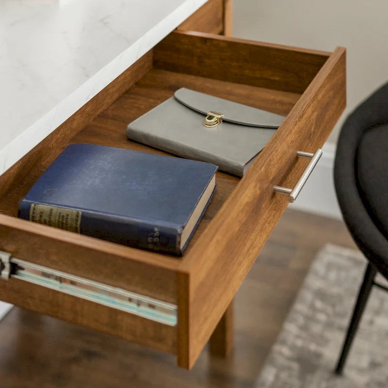 Paradise Hill A-Frame Writing Desk with Center Drawer – MDF & Laminate