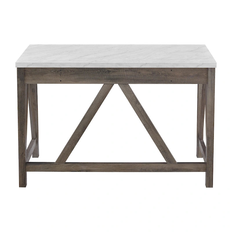 Paradise Hill A-Frame Writing Desk with Center Drawer – MDF & Laminate