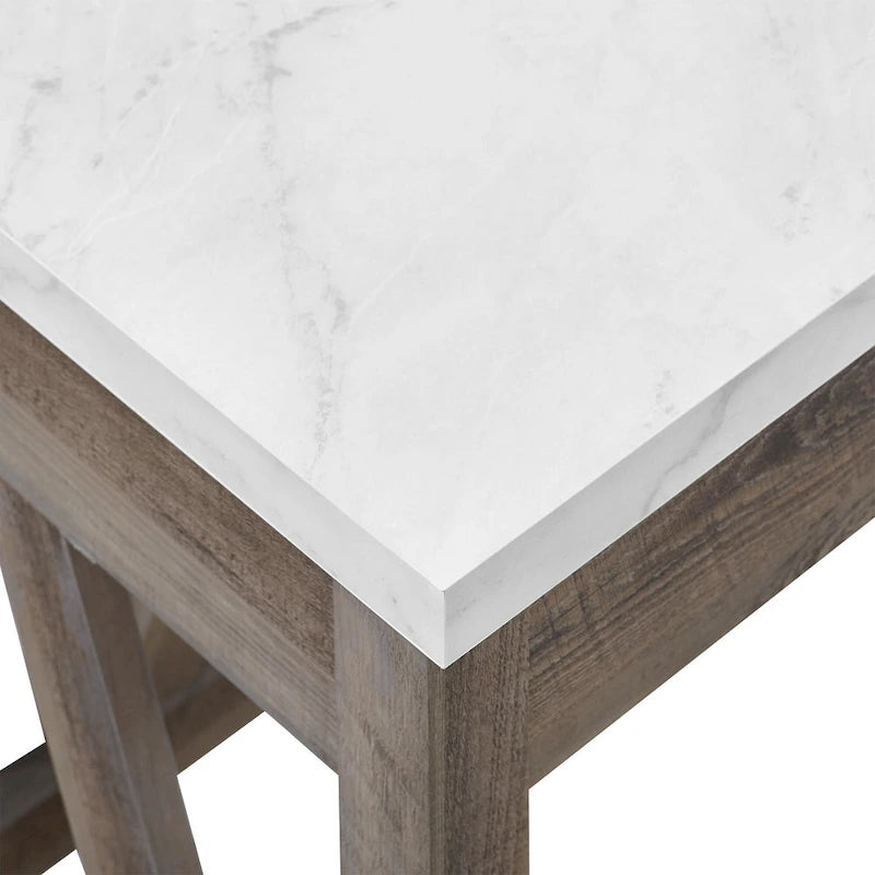 Paradise Hill A-Frame Writing Desk with Center Drawer – MDF & Laminate