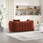 Modern 65-Inch Chenille Tufted Loveseat Accent Chair with High-Resilience Foam