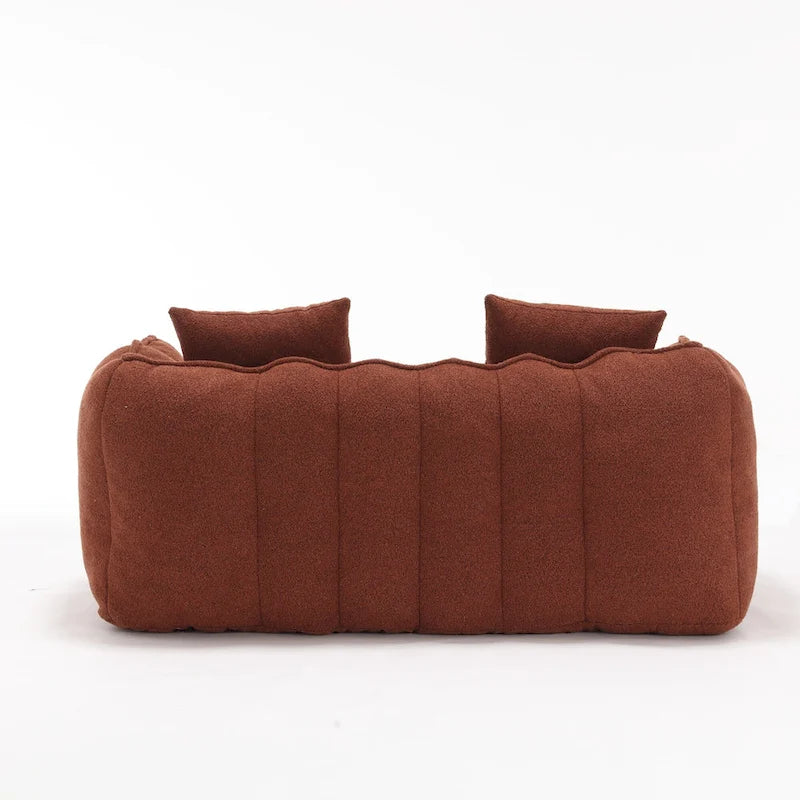 Modern 65-Inch Chenille Tufted Loveseat Accent Chair with High-Resilience Foam