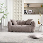 Modern 65-Inch Chenille Tufted Loveseat Accent Chair with High-Resilience Foam
