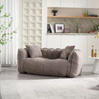 Modern 65-Inch Chenille Tufted Loveseat Accent Chair with High-Resilience Foam