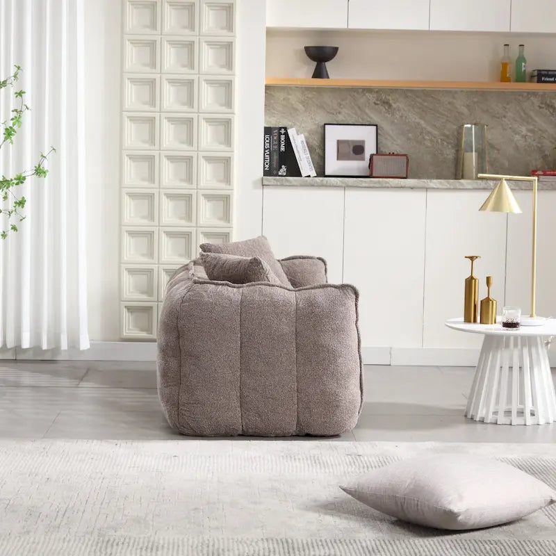 Modern 65-Inch Chenille Tufted Loveseat Accent Chair with High-Resilience Foam