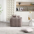 Modern 65-Inch Chenille Tufted Loveseat Accent Chair with High-Resilience Foam