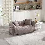 Modern 65-Inch Chenille Tufted Loveseat Accent Chair with High-Resilience Foam