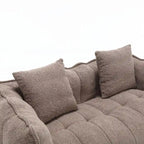 Modern 65-Inch Chenille Tufted Loveseat Accent Chair with High-Resilience Foam