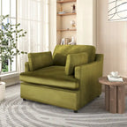Oversized Accent Chair with Padded Armrests & Plywood Frame – 3 Colors, 220 lb Capacity