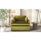 Oversized Accent Chair with Padded Armrests & Plywood Frame – 3 Colors, 220 lb Capacity