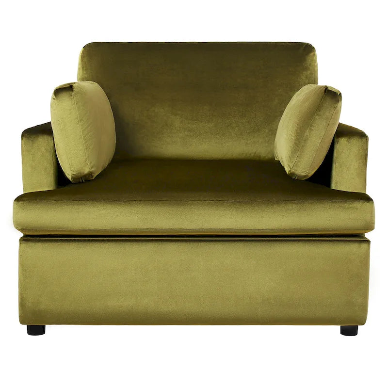 Oversized Accent Chair with Padded Armrests & Plywood Frame – 3 Colors, 220 lb Capacity