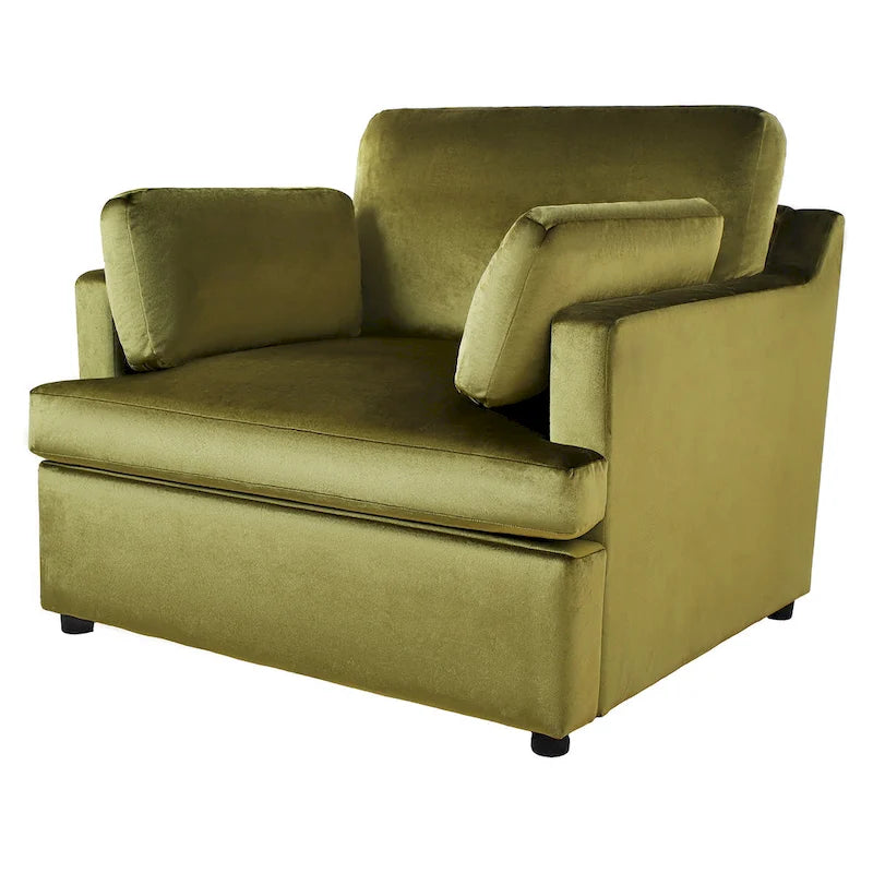 Oversized Accent Chair with Padded Armrests & Plywood Frame – 3 Colors, 220 lb Capacity