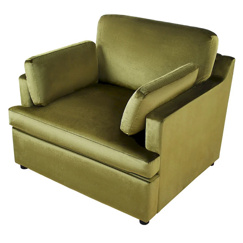 Oversized Accent Chair with Padded Armrests & Plywood Frame – 3 Colors, 220 lb Capacity