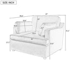 Oversized Accent Chair with Padded Armrests & Plywood Frame – 3 Colors, 220 lb Capacity