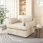 Oversized Accent Chair with Padded Armrests & Plywood Frame – 3 Colors, 220 lb Capacity