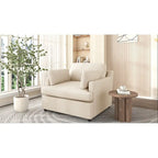 Oversized Accent Chair with Padded Armrests & Plywood Frame – 3 Colors, 220 lb Capacity