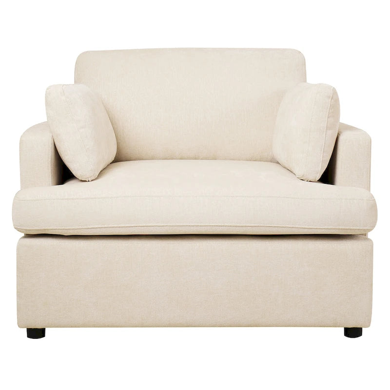 Oversized Accent Chair with Padded Armrests & Plywood Frame – 3 Colors, 220 lb Capacity
