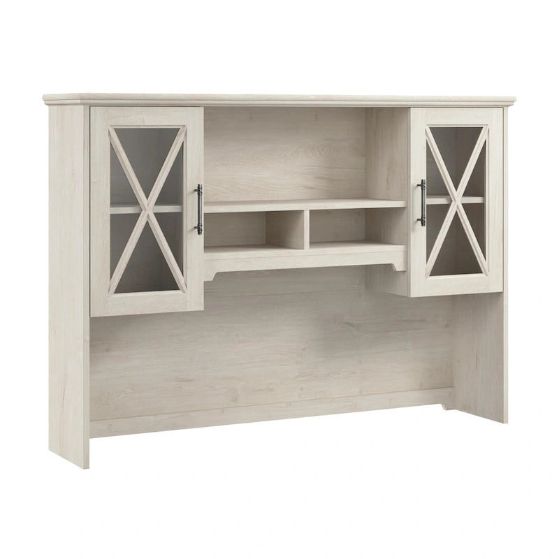 Lennox 60W Farmhouse Hutch for Desk and Buffet Cabinet – Coastal Style, 1-Year Warranty