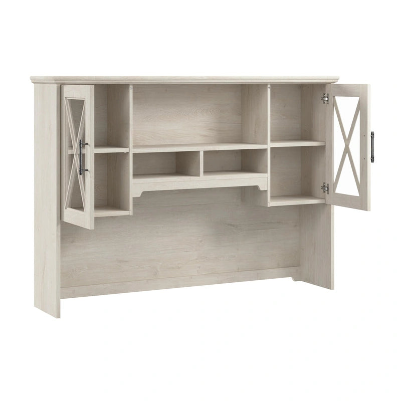 Lennox 60W Farmhouse Hutch for Desk and Buffet Cabinet – Coastal Style, 1-Year Warranty