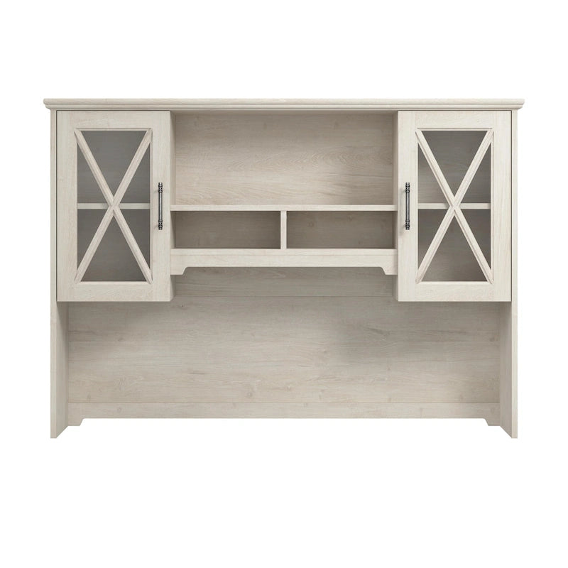 Lennox 60W Farmhouse Hutch for Desk and Buffet Cabinet – Coastal Style, 1-Year Warranty