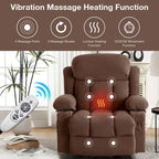 Grey Electric Power Lift Recliner with Heat, Massage, USB Port & Side Pockets