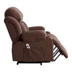 Grey Electric Power Lift Recliner with Heat, Massage, USB Port & Side Pockets