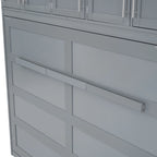 Gray Queen Size Multifunction Murphy Bed with Top Cabinets – Space-Saving Wall Bed