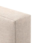 Bellevue Upholstered Tufted Panel Bed King – Solid Wood Legs, No Box Spring Needed