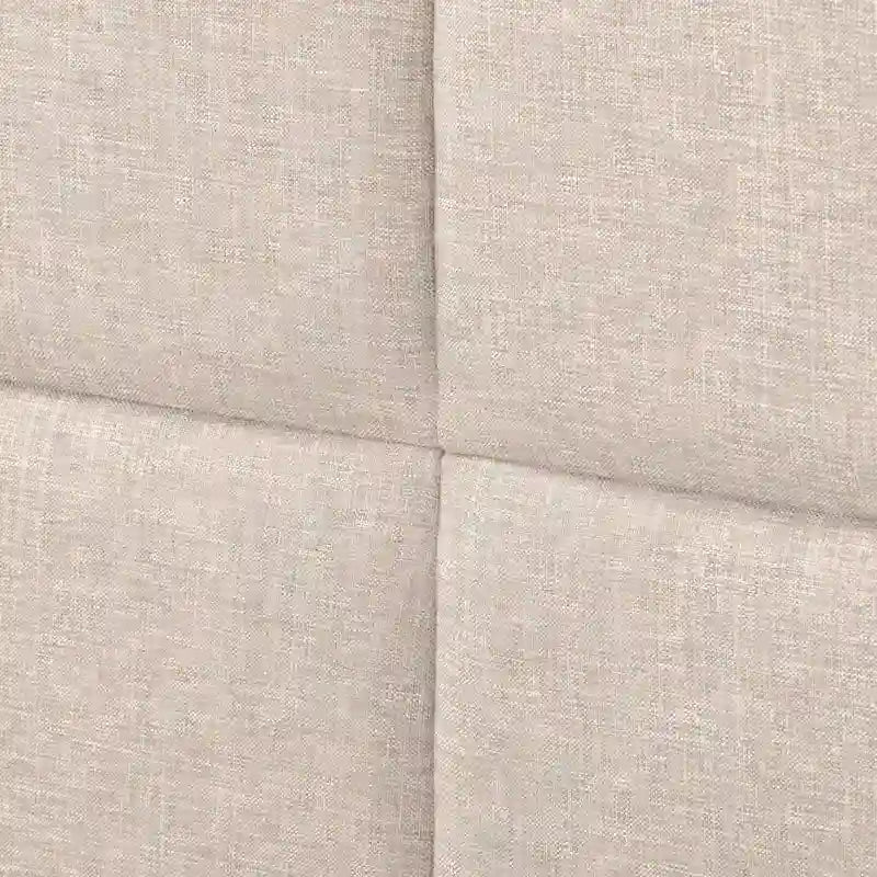 Bellevue Upholstered Tufted Panel Bed King – Solid Wood Legs, No Box Spring Needed