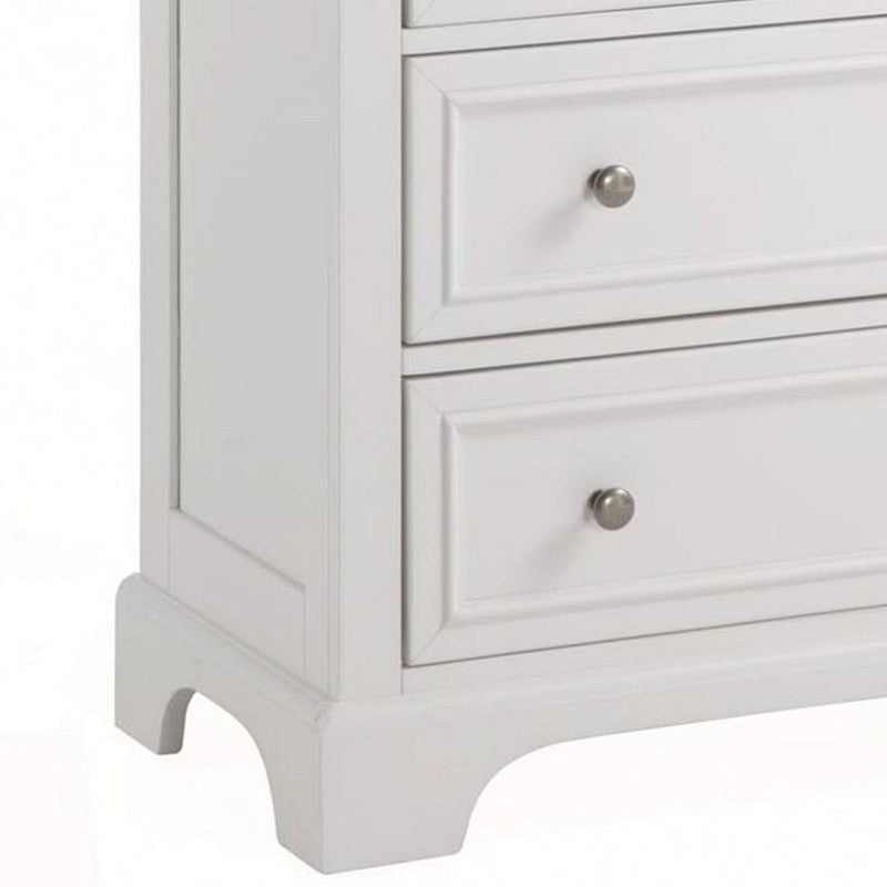 Off-White 4-Drawer Bedroom Chest with Felt-Lined Top Drawer – Hardwood & Engineered Wood