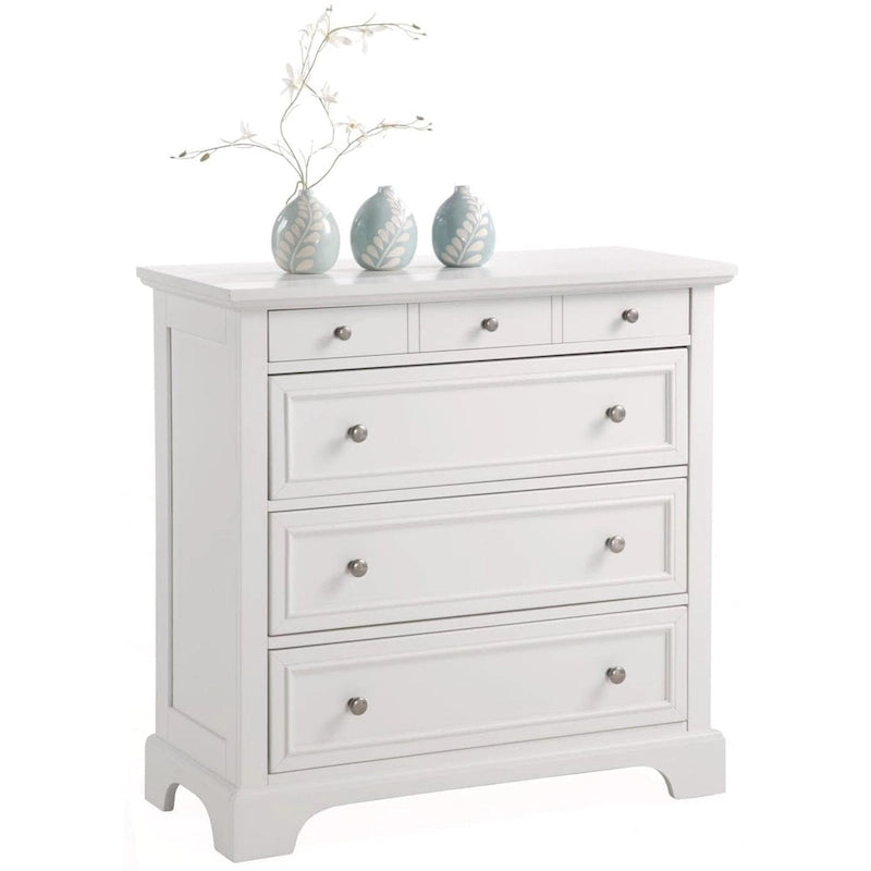 Off-White 4-Drawer Bedroom Chest with Felt-Lined Top Drawer – Hardwood & Engineered Wood