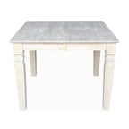 Solid Wood Unfinished Dining Table with Butterfly Leaf – Butcher Block Top, Extends to 58"