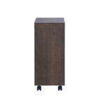 Modern Mobile 18-Inch Side Table with Locking Caster Wheels & Bottom Shelf