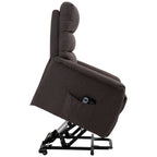 Electric Power Lift Recliner with Massage & Vibration for Elderly – Brown