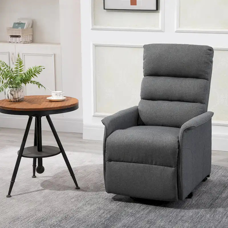 Electric Power Lift Recliner with Massage & Vibration for Elderly – Brown