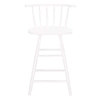 Farmhouse Counter Stool 25-Inch – Rustic-Chic Captain’s Chair Style – Jet Finish