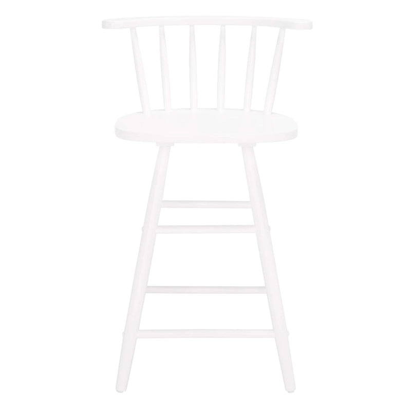 Farmhouse Counter Stool 25-Inch – Rustic-Chic Captain’s Chair Style – Jet Finish