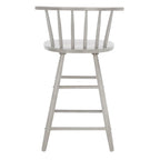 Farmhouse Counter Stool 25-Inch – Rustic-Chic Captain’s Chair Style – Jet Finish