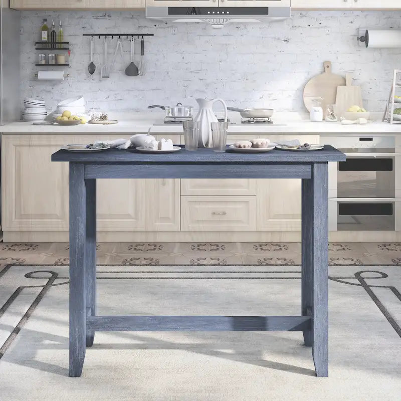 64-Inch Counter Height Table with Built-In USB Port – 3 Finish Options