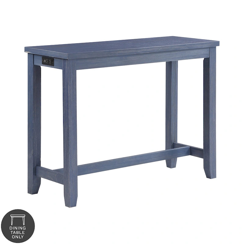 64-Inch Counter Height Table with Built-In USB Port – 3 Finish Options