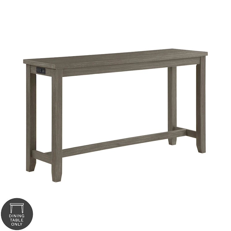64-Inch Counter Height Table with Built-In USB Port – 3 Finish Options