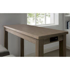 64-Inch Counter Height Table with Built-In USB Port – 3 Finish Options