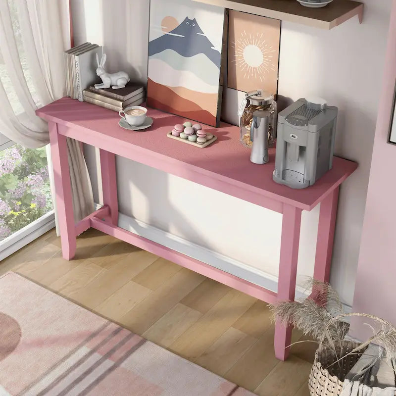 64-Inch Counter Height Table with Built-In USB Port – 3 Finish Options