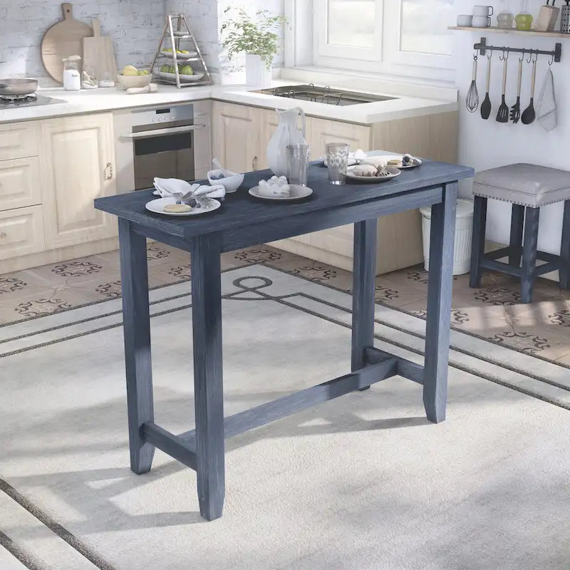 64-Inch Counter Height Table with Built-In USB Port – 3 Finish Options
