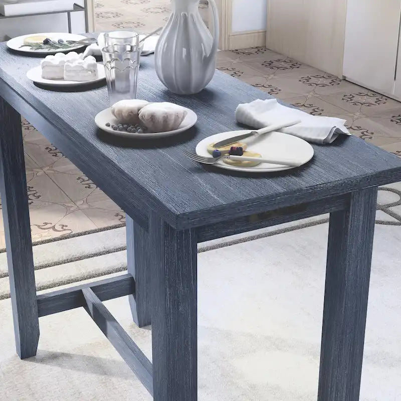 64-Inch Counter Height Table with Built-In USB Port – 3 Finish Options