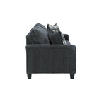 Abinger Contemporary Chenille Sofa with Track Arms & Throw Pillows – 89W x 38D x 39H